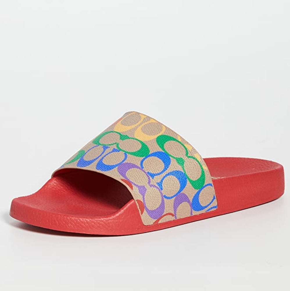 Coach New York Men's Rainbow Pool Slides